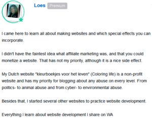 the reson behind joining Loes the Wealthy Affiliate 4 years ago