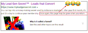 My Lead Generation secret