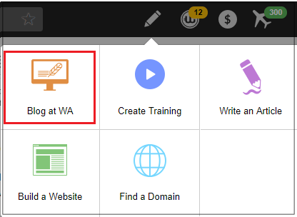 Start Blogging at Wealthy Affiliate